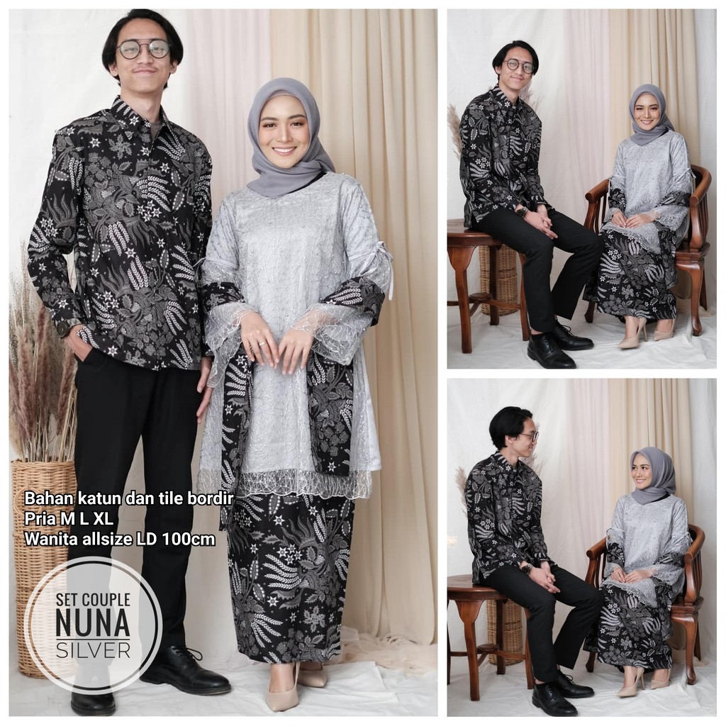  KEBAYA  COUPLE  SEMI PRANCIS Katun BAHAN KEBAYA  SEMI FRANCE 