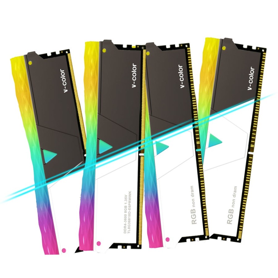 V-COLOR SCC Prism Pro RGB DDR4 16GB (2x8GB) 3600MHz Gaming Memory RAM