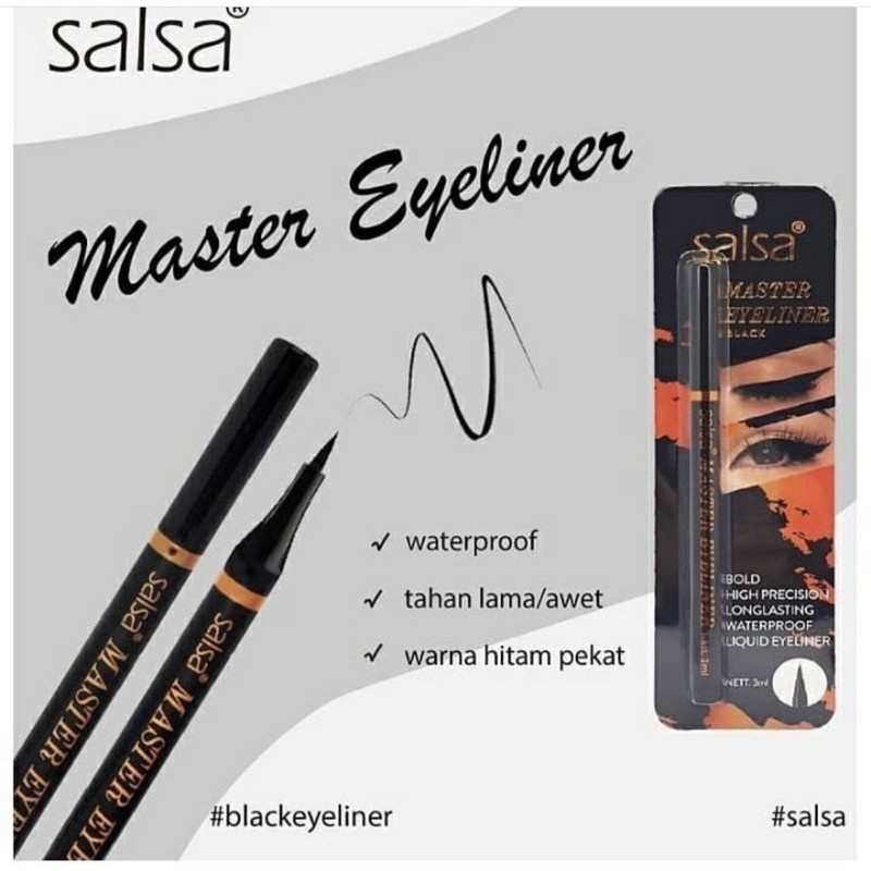 Salsa Master Eyeliner Pen Spidol Waterproof | Eye LIner