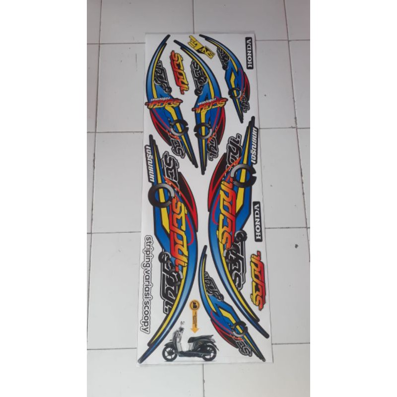 striping sticker variasi motor Scoopy fi 2017/2019 cucuk