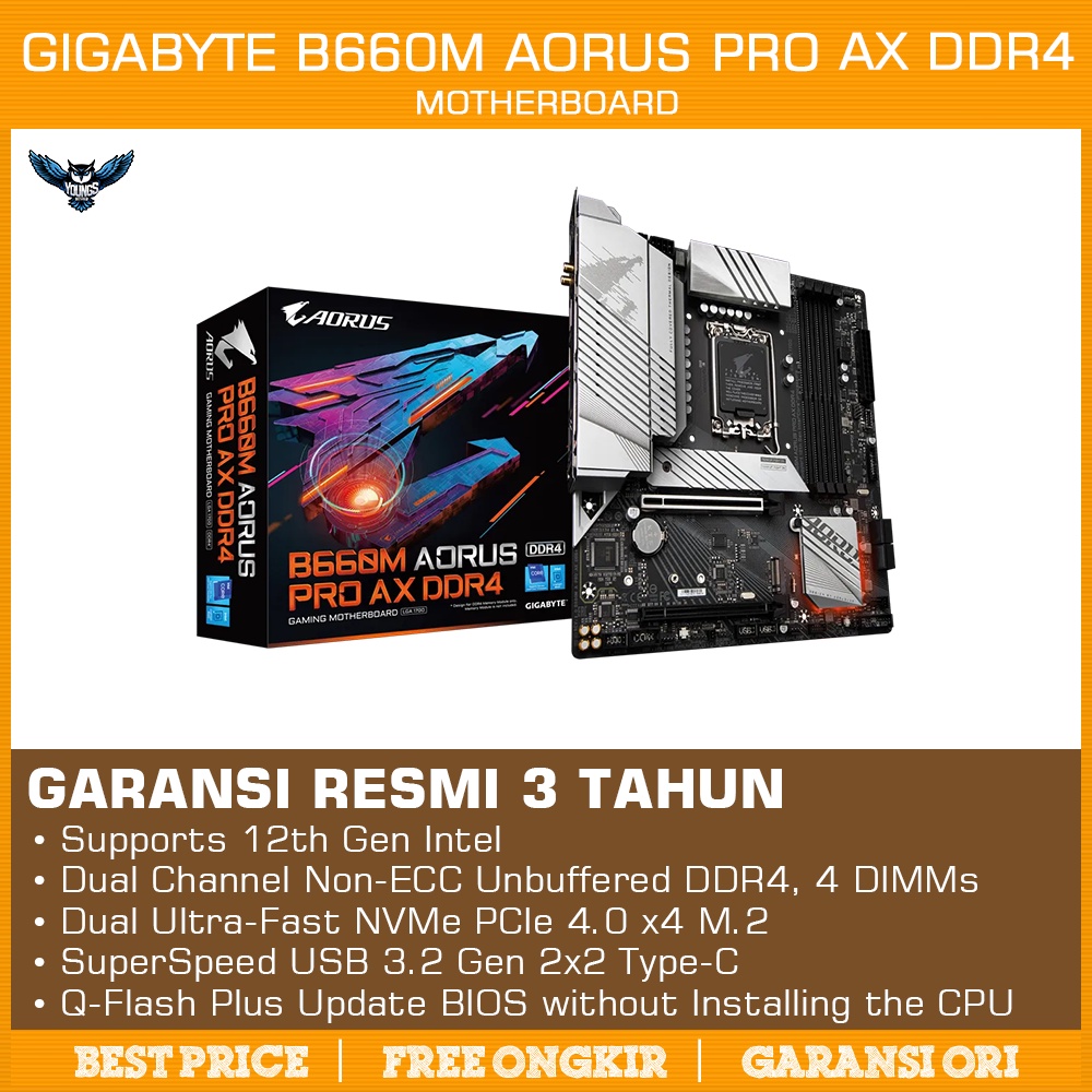 Gigabyte B660M Aorus PRO AX DDR4 | Motherboard Intel B660 LGA 1700 DDR4 M-ATX