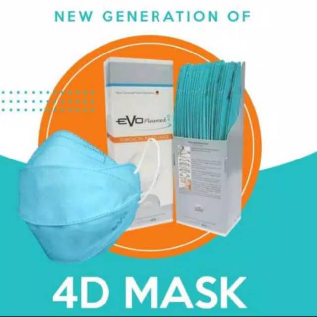 Masker Evo Medis 4 Ply Earloop isi 1 pcs