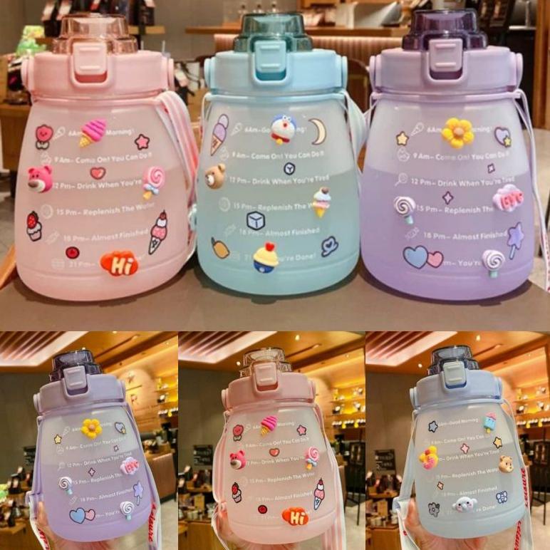 2296 BOTOL MINUM VIRAL GEMOY /BOTOL LUCU 1LITER/BOTOL SEKOLAH ANAK