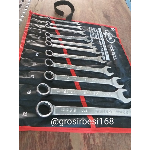 Kunci Ring Pas Set Venus 8-22 11pcs Original