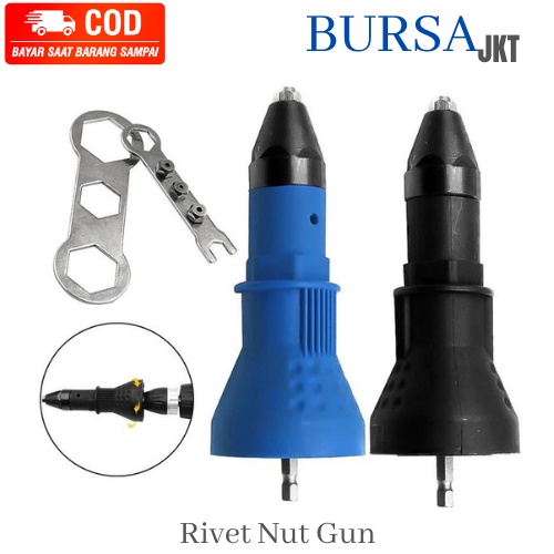 ELECTRIC RIVET RIPET GUN TANG SAMBUNGAN KONVERTER BOR TANG PERKAKAS GUN CORDLESS