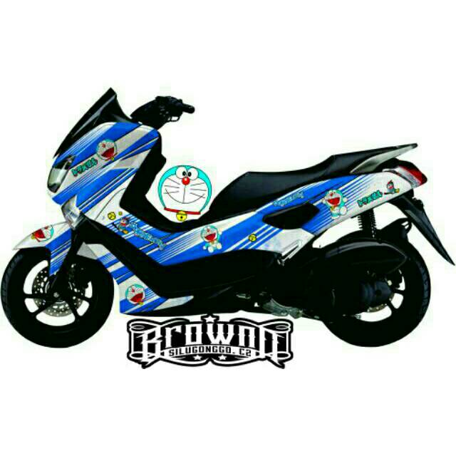 Decal nmax doraemon list biru fullbody nmax 155