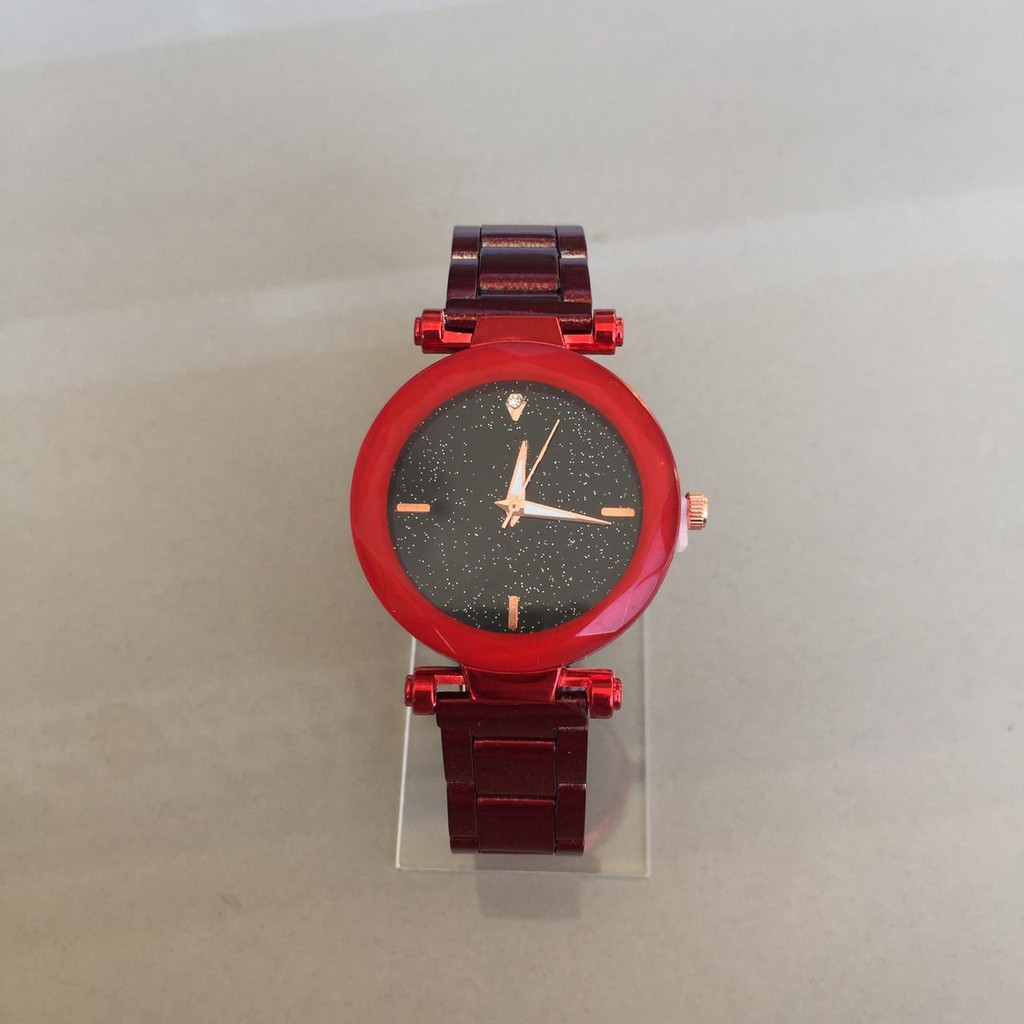 FYGALERYJAKARTA J154 Jam Tangan Rantai Wanita Jam Cewek Analog Stainless Murah-Merah