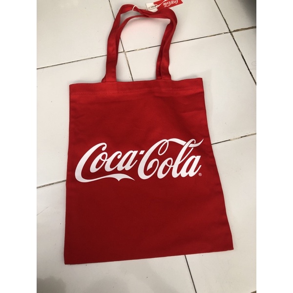 coca-cola-handmade-beige-canvas-bag-shopping-bag-single-shoulder-bag