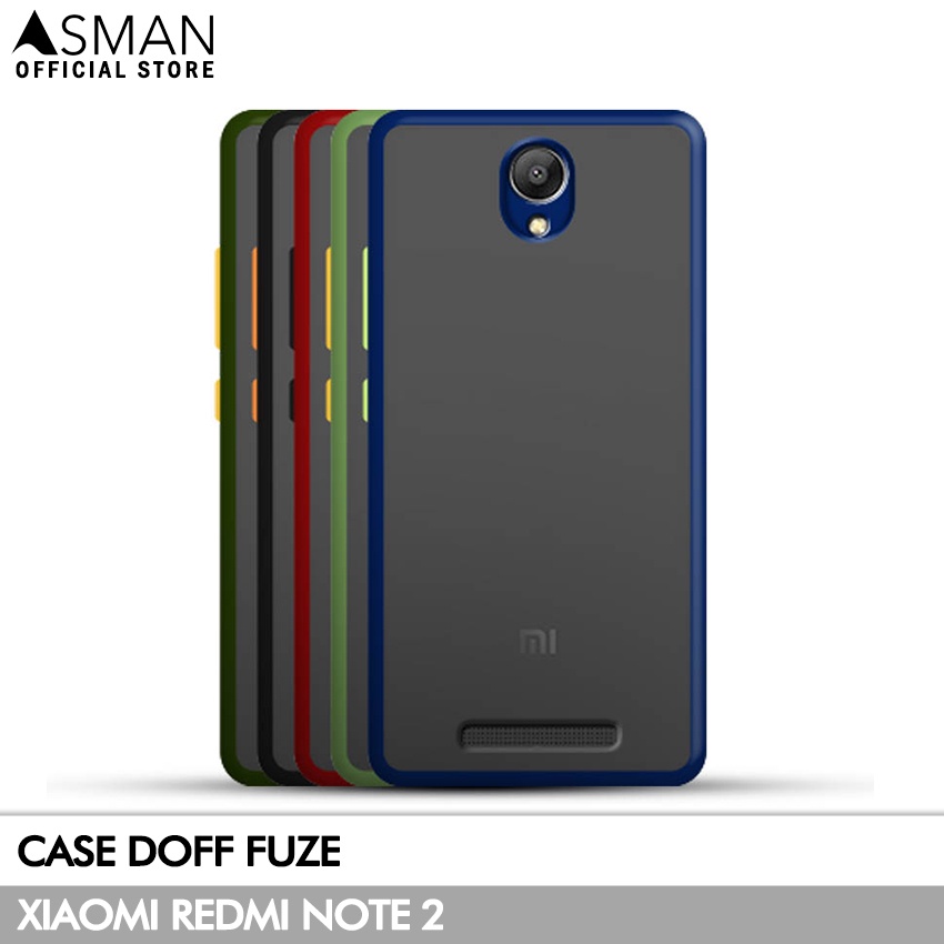 Asman Case Xiaomi Redmi Note 2 Doff Fuze Premium Shield Protector