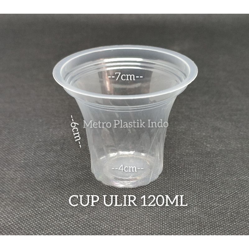 Gelas Plastik Eskrim Jagung Jasuke Cup Ulir 120ml @50pcs