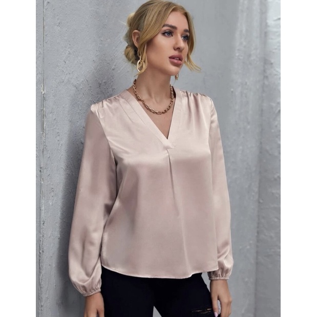 BLOUSE CROP - BLOUSE KOREA - KNAUTIA BLOUSE