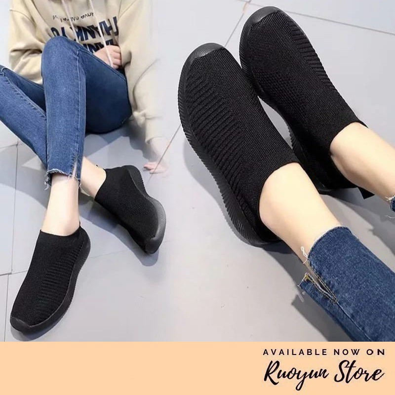 RYS - Simple Cover Sepatu Sneakers Wanita Fashion Casual - Ori Import