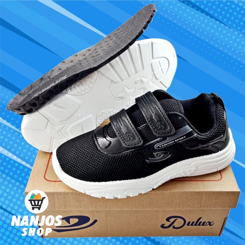 Sepatu Unisex Pria Wanita Kerja Kantor Casual Sekolah Sd-Sma Dulux 8026 D Hitam Putih