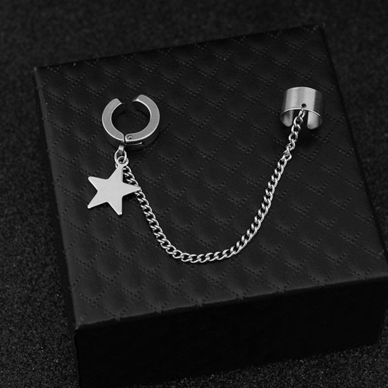 Siy Anting Tusuk Gantung Rantai Silver Gaya Vintage Korea Untuk Wanita