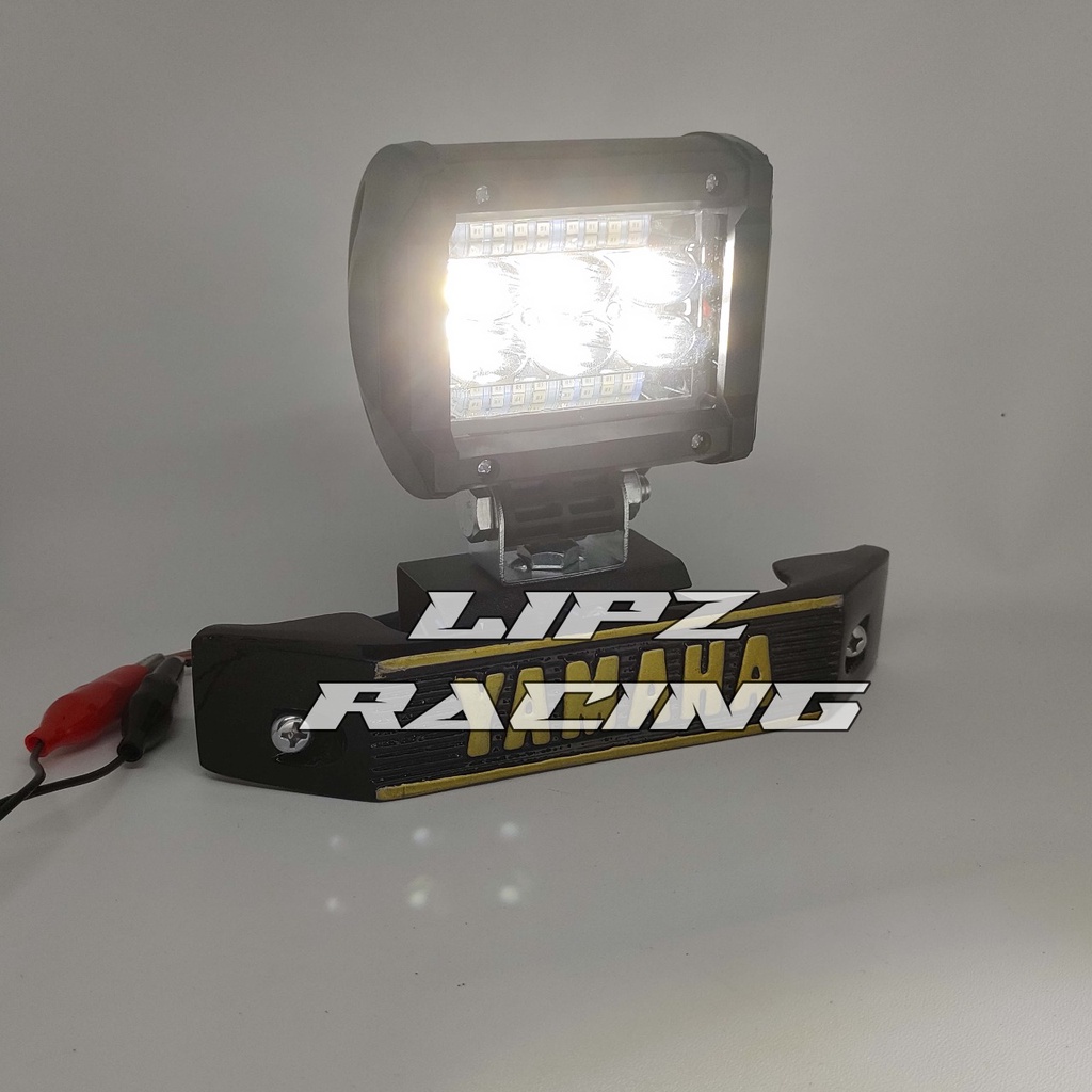 PAKET LAMPU TEMBAK LED MODEL 4612 WHITE / BLUE + KUMIS YAMAHA PNP RX-KING SRIES  LAMPU DEPAN MOTOR