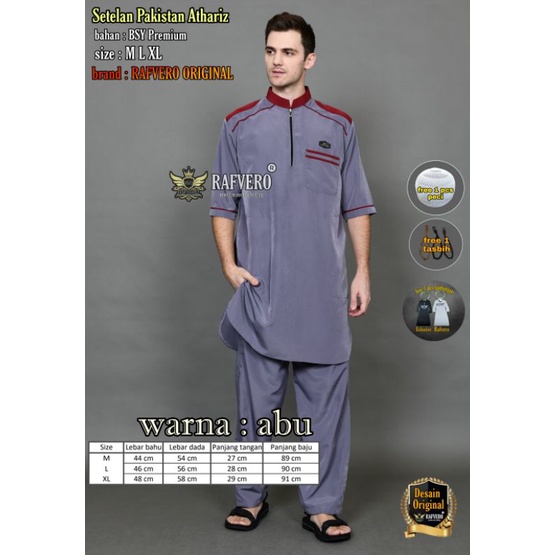 NEW Setelan Pakistan Athariz ORIGINAL RAFVERO - Setelan Pakistan Tangan Pendek - Setelan Baju Koko