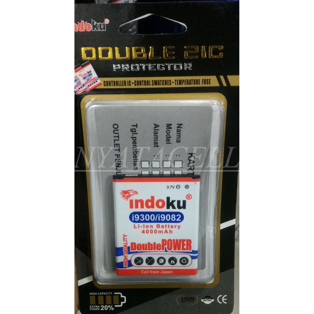 NEW BATERAI INDOKU SAMSUNG GALAXY GRAND I9082 4000MAH /BATRE/DOUBLE POWER MILENIA