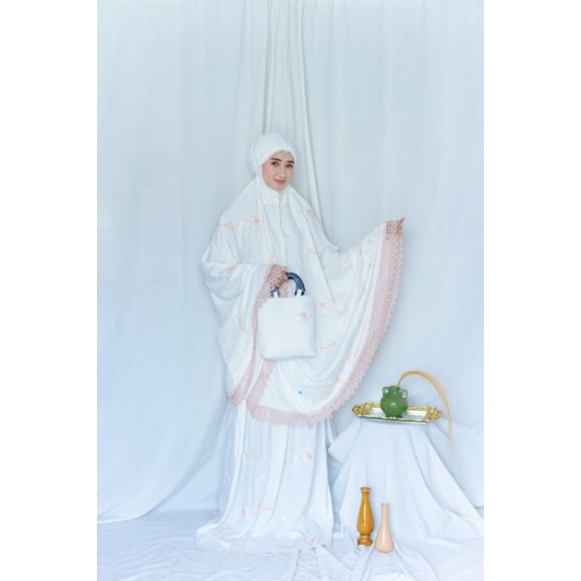 Mukena Dewasa Rayon Jumbo Full Bordir //Mukena AMERA Renda Mewah