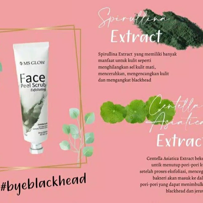 Ms Glow Face Peel Scrub Ms Glow Face Peel Scrub Mencerahkan Mengencangkan Kulit Original Indonesia