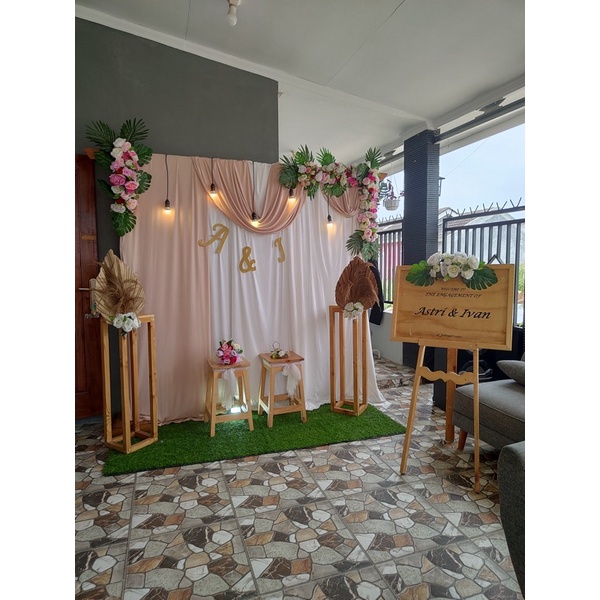 Sewa Dekorasi Backdrop Lamaran, Aqiqah, Akad, Khitan