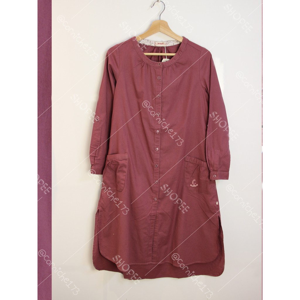 Corniche Adriana Dress Maroon - TH501176