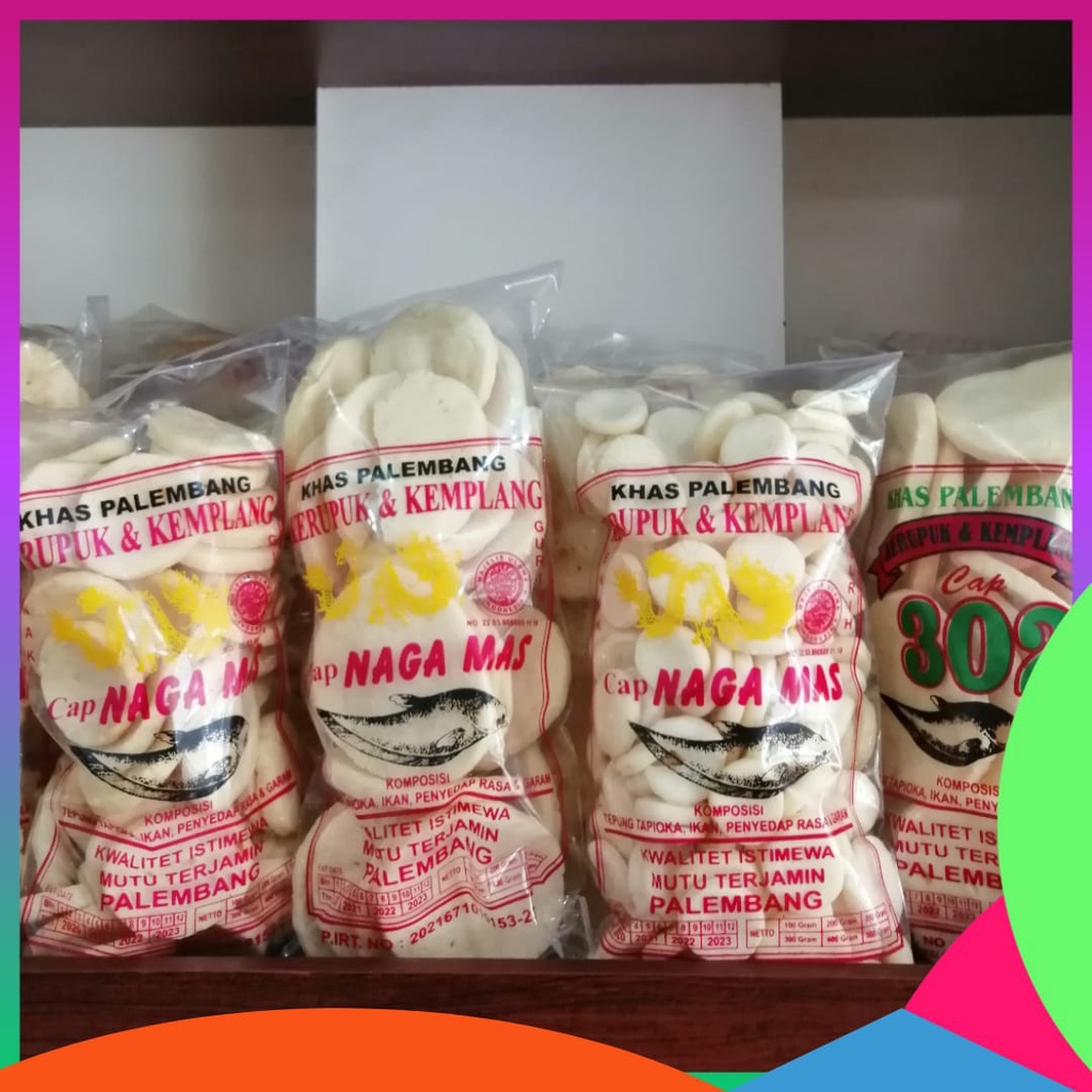

Paketan 4 Bungkus Kemplang Kerupuk Palembang Naga Mas Dan 302 Asli Palembang