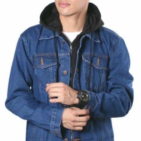Jaket Jeans Denim Ariel Double Sleeting hoodie