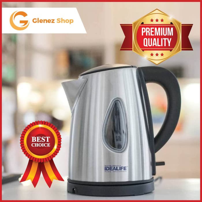 Terlaris Teko Listrik Stainless 1 Liter Idealife