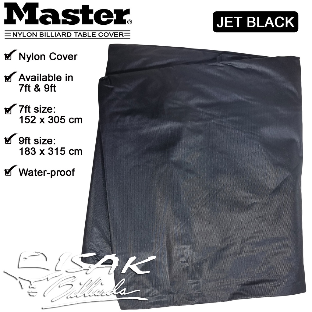 MASTER NYLON TABLE COVER BLACK - TUTUPAN MEJA BILLIARD POOL TAPLAK