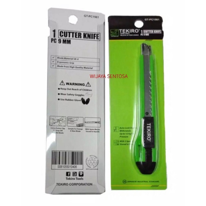 

Dijual Cutter Knife 9 Mm Tekiro Terlaris