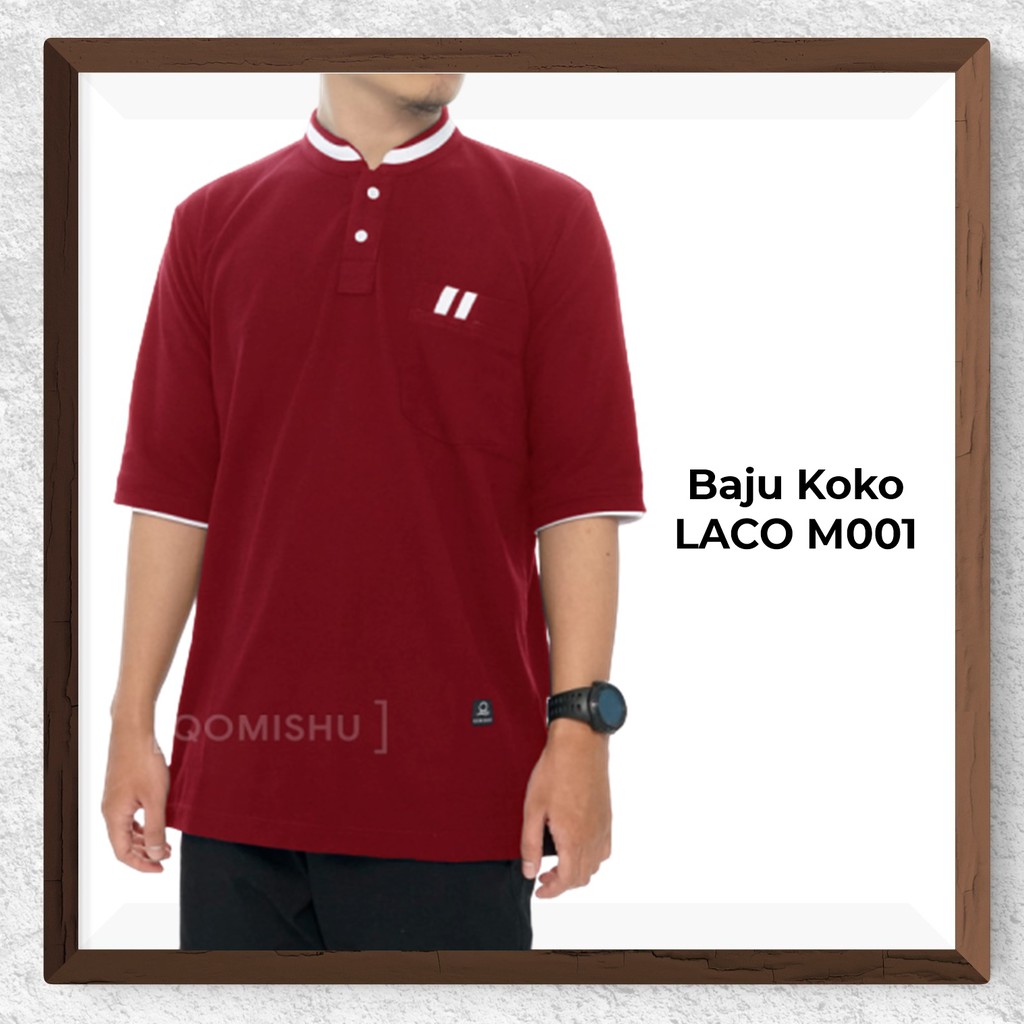 Baju Koko Lacoste Size M - Kurta Pria Pakaian Original Merk Qomishu Murah