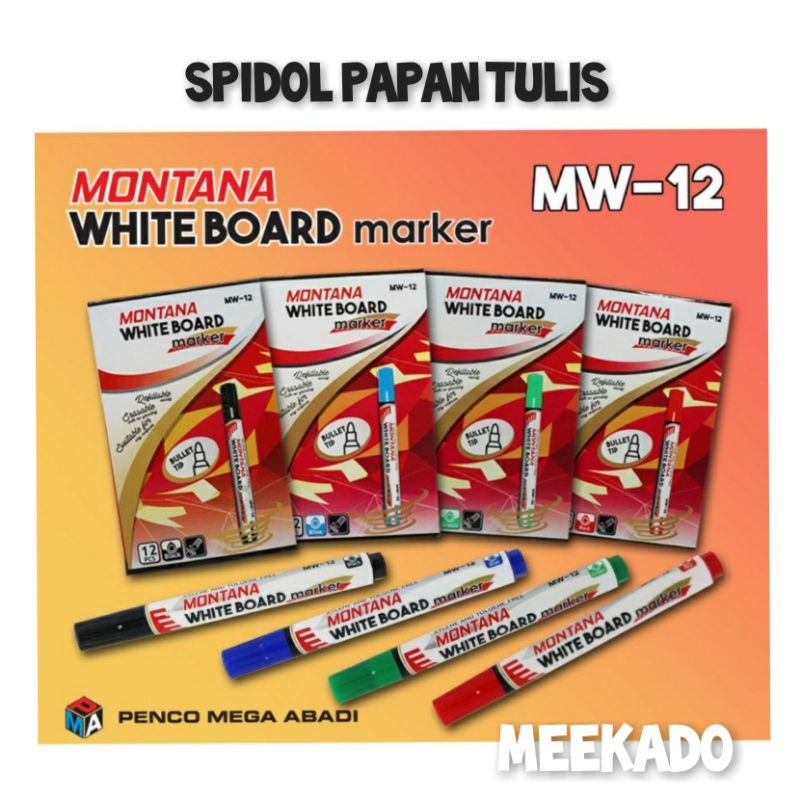 

Spidol White Board Montana MW-12 Murah Spidol Papan Tulis