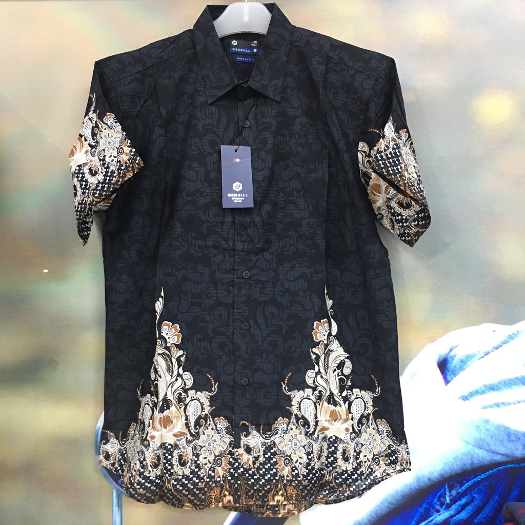 Benhill / Kemeja Printing Pria Lengan Pendek
