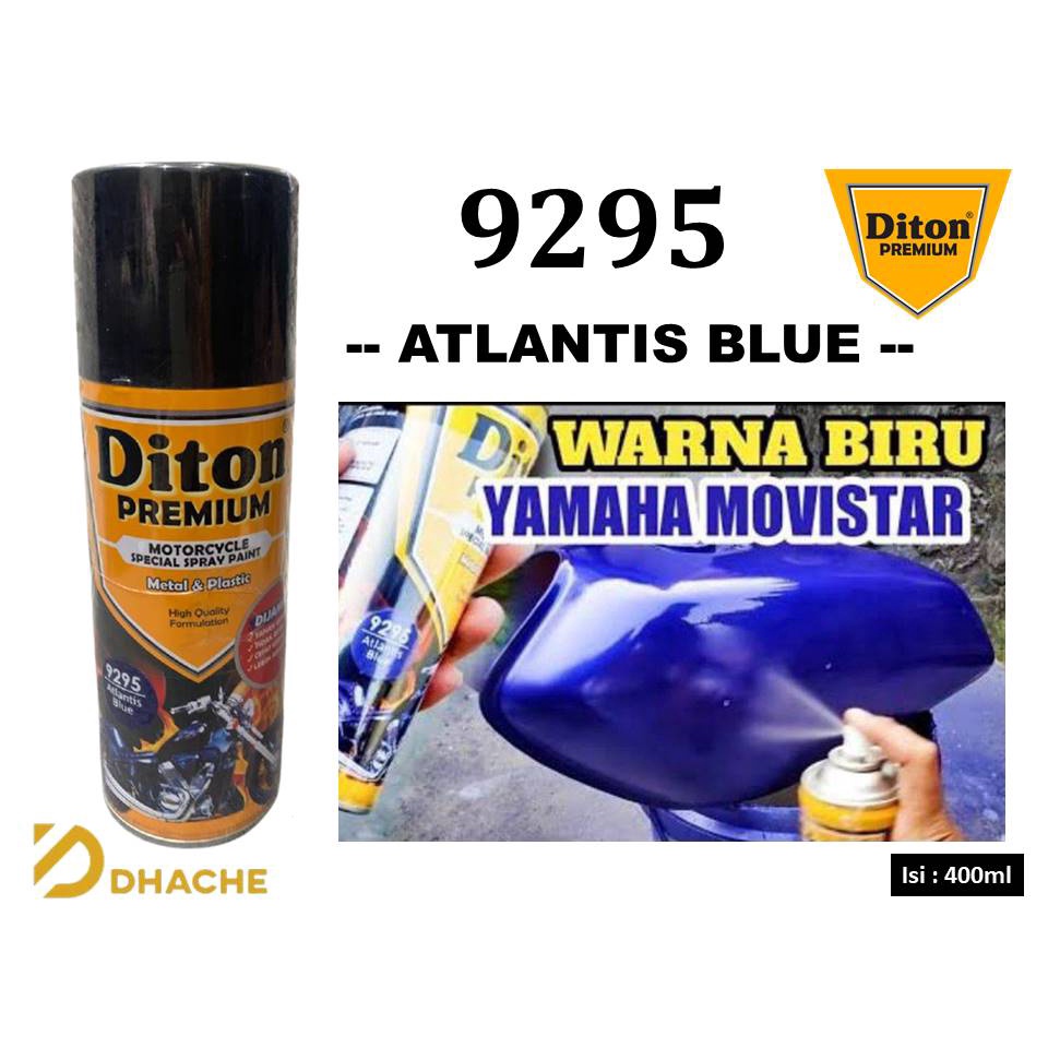 Cat Pilox Diton Premium 9295 Atlantis Blue 400cc Warna Biru Movistar