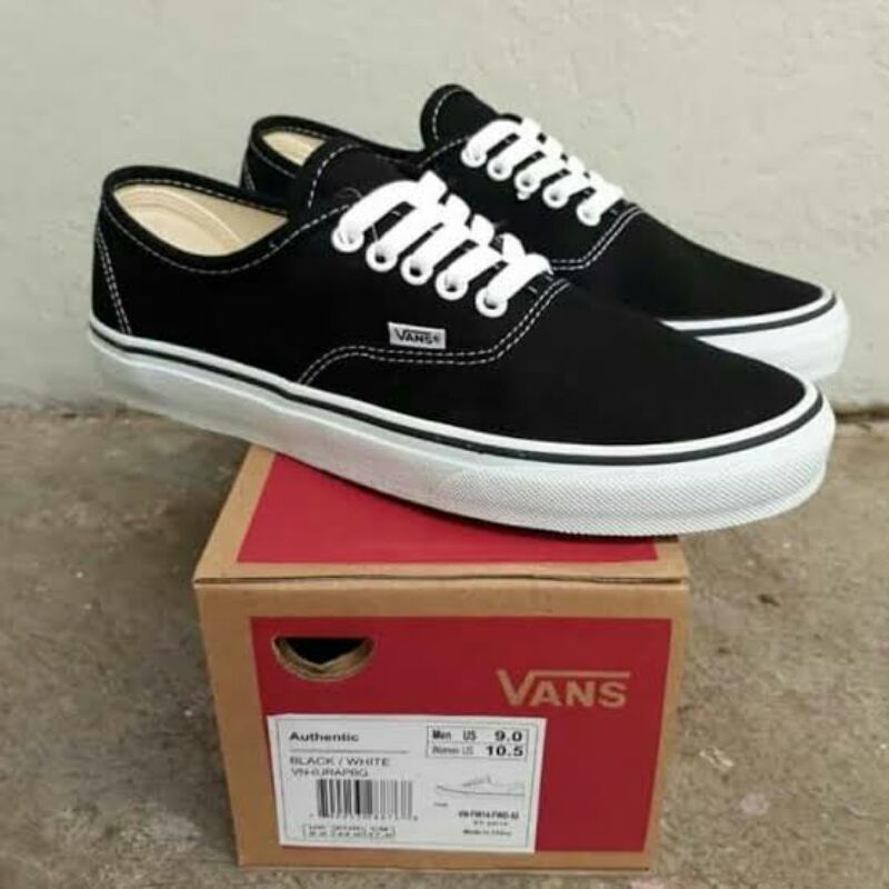 Vans authentic hitam clearance putih