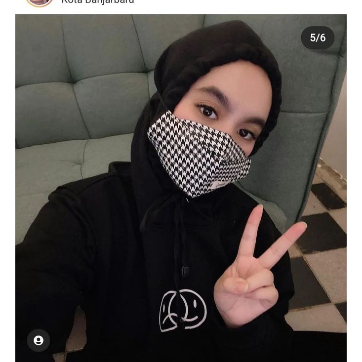 masker kain 3d, hijab fashion
