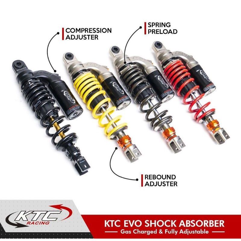 SHOCKBREAKER KTC TABUNG ATAS EVO SERIES NMAX NEW /AEROX 305MM ADJUSTABLE ORIGINAL KTC