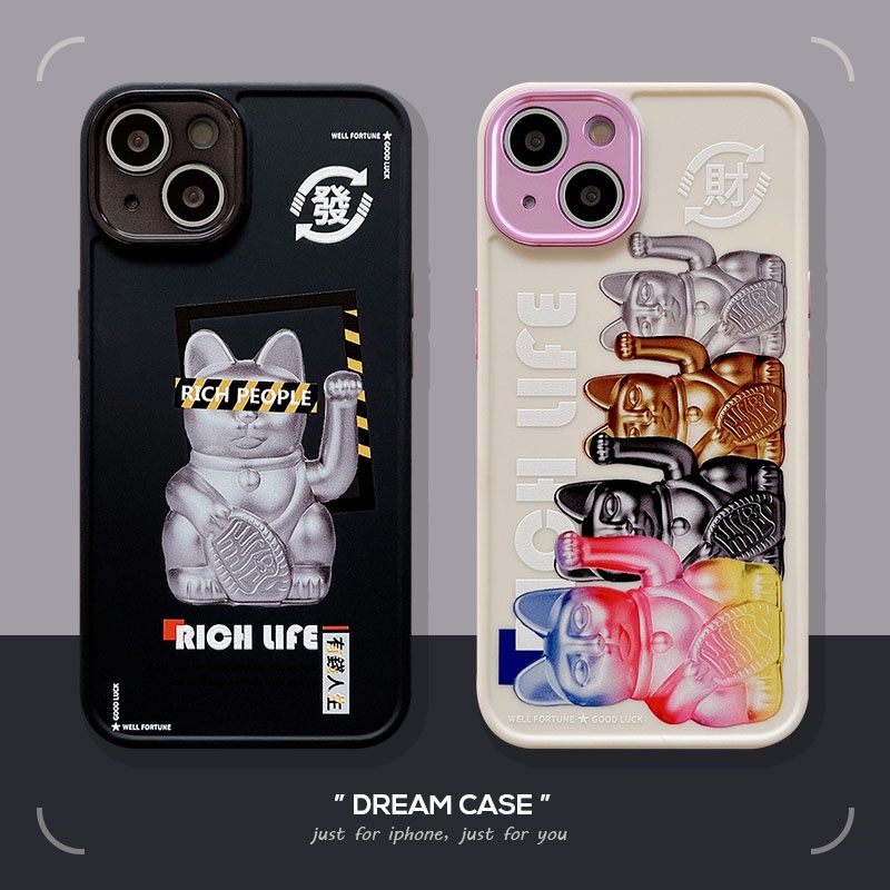 Case Iphone transparan pola awan Fungsi perlindungan lensauntuk Iphone seri