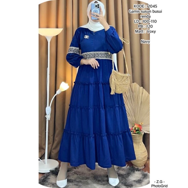 gamis susun renda