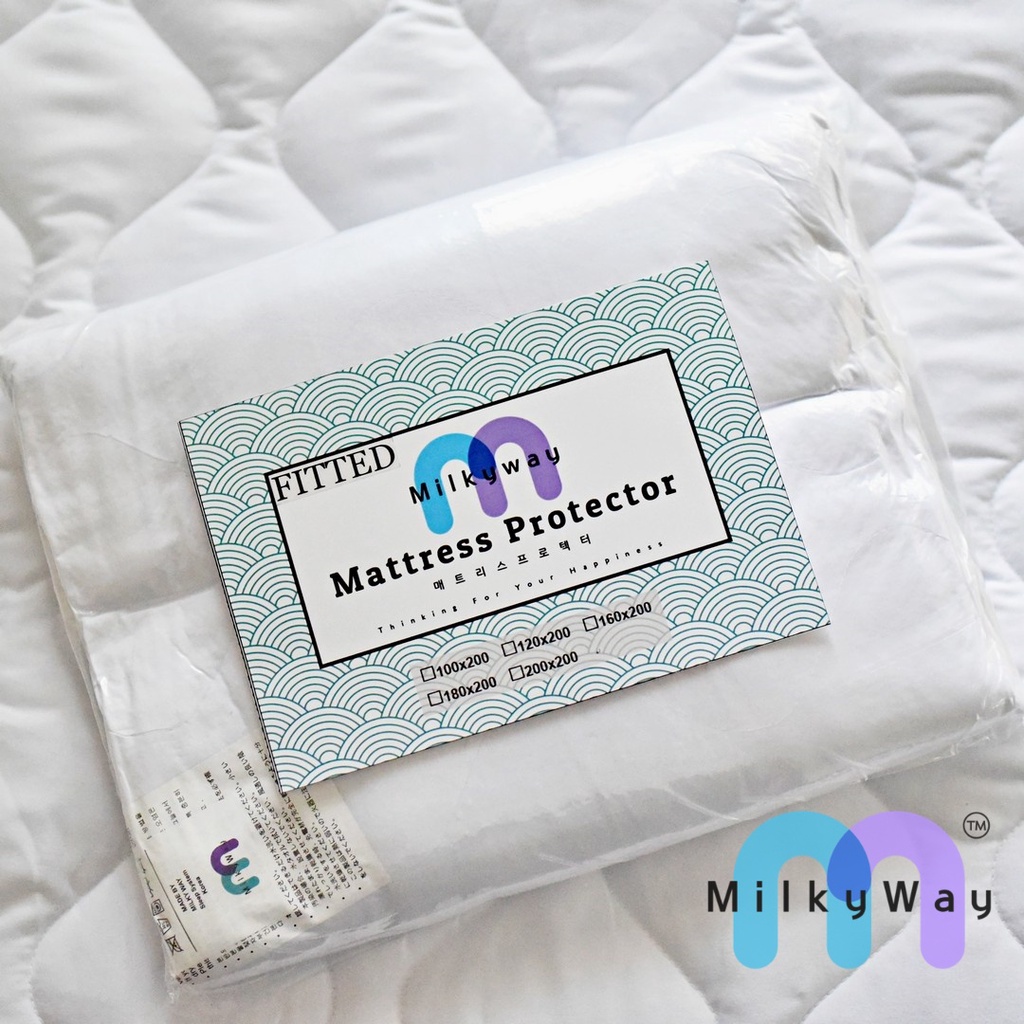 [MilkyWay] Fitted Mattress Protector / Pelindung Kasur Fitted │ Size: (100 x 200) ─ (200 x 200) cm