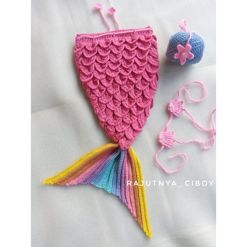 BAJU RAJUT BAYI / COSTUM / PROPERTI FOTOGRAFI / BABY PHOTOSHOOT MERMAID SEMBUR