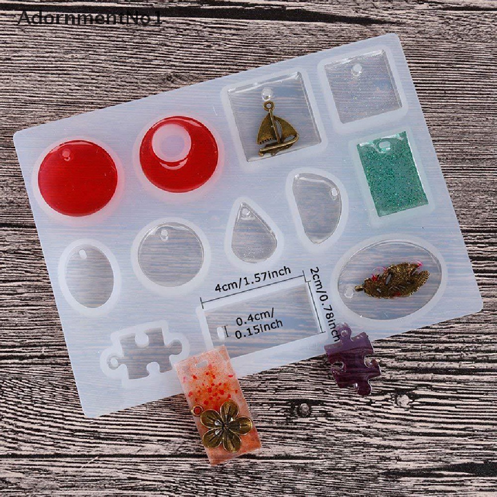 (AdornmentNo1) 127pcs / Set Cetakan Resin Bahan Silikon Untuk Membuat Perhiasan DIY