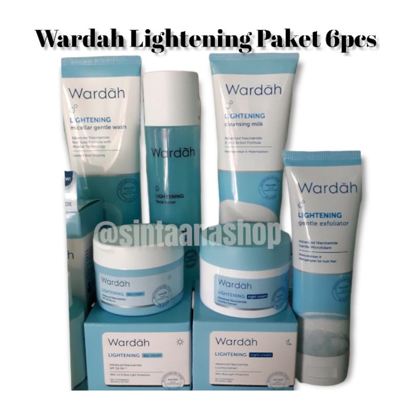Wardah Lightening Paket Lengkap | Paket Skincare Wardah Lightening | Wardah Paket Murah