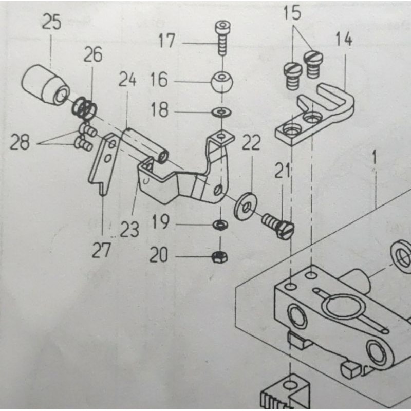 246011 Bracket Pisau Mesin Jahit Karung NP7A / NP-7A