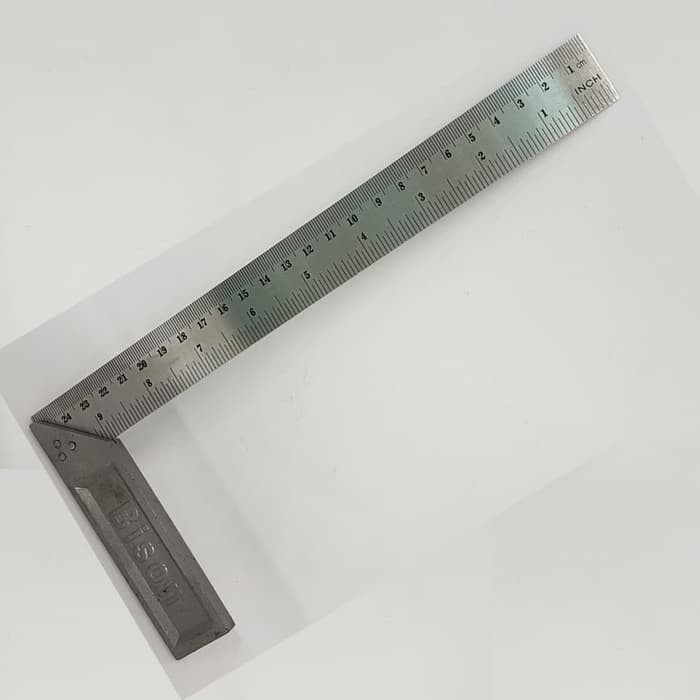 

SIKU METER TUKANG 10 INCH BISON - PENGGARIS BESI SUDUT 25 CM