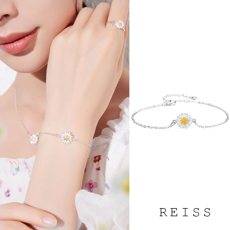 Korea Bunga Daisy Gelang Wanita Fashion Sederhana Bunga Matahari Gadis Gelang