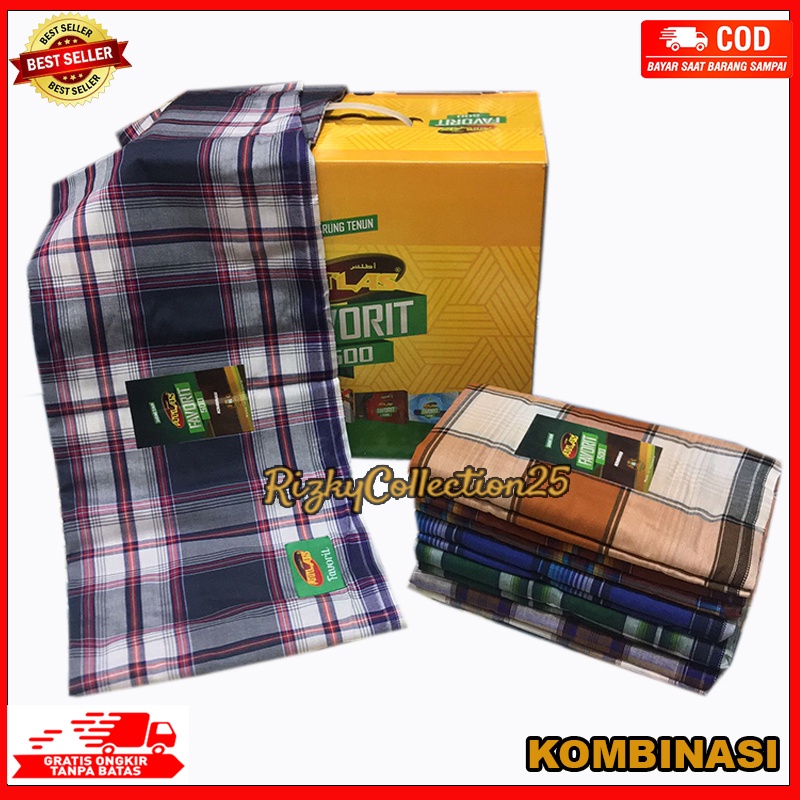 [TERMURAH] SARUNG TENUN ATLAS FAVORIT 500 KOMBINASI/ SARUNG ATLAS TERBARU MOTIF ESLILIN DONGGALA HIT