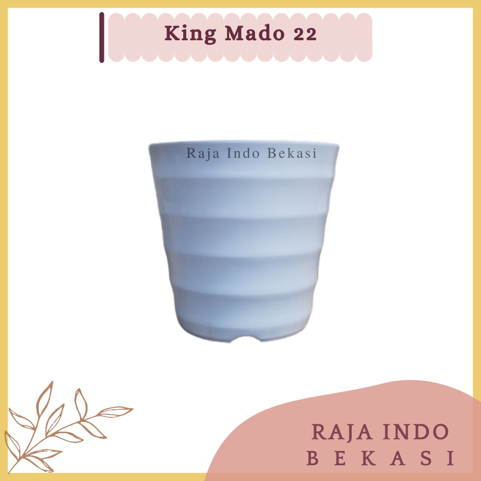 RAJAINDOBEKASI Pot King Mado 22 Putih Ungu Transparan Hijau Tosca Biru Pink Hitam Pastel Da 18 Cm Pot Plastik Murah Lucu Pot Mado Lovenia 10 12 18 22 27