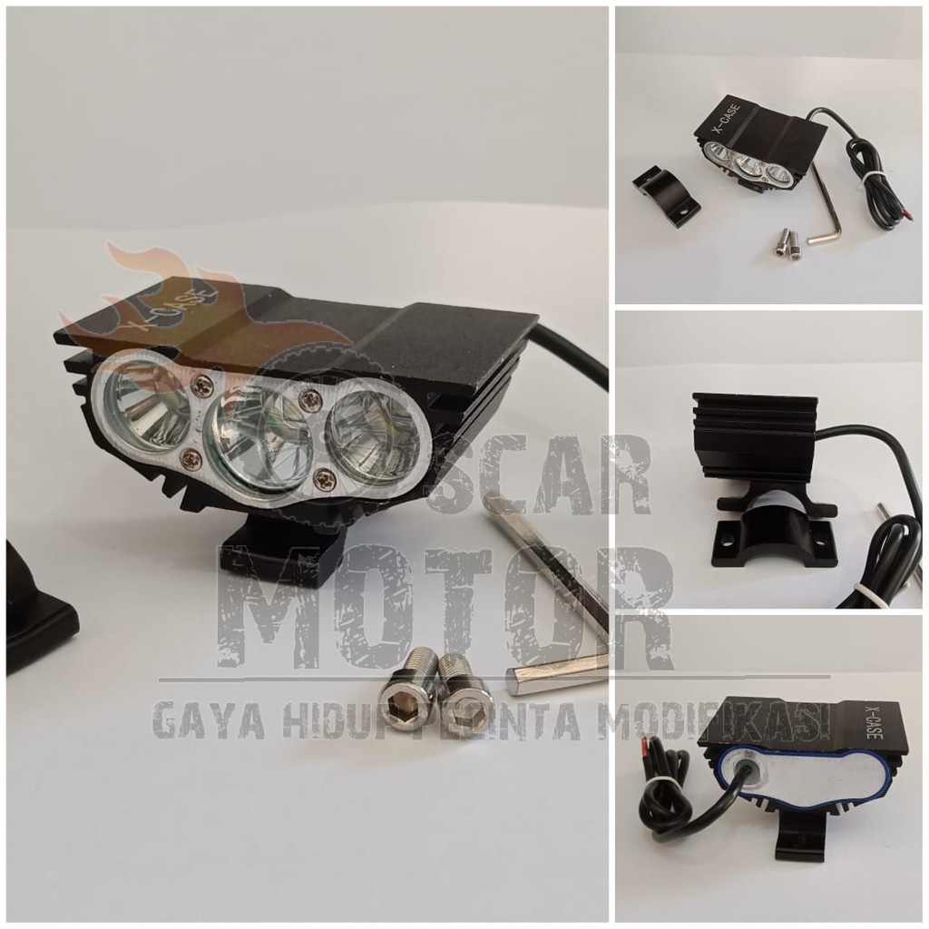 Lampu tembak model owl led 3 mata lampu sorot ultrafire 3mata burung hantu bandungan rx king byson motor