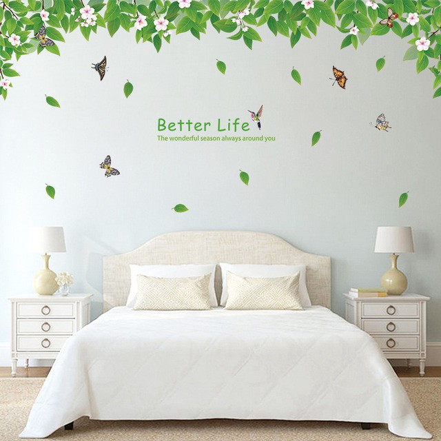 Reliza Wall Sticker Better Life Renda Hijau Stiker Dinding Hanging LDR8285